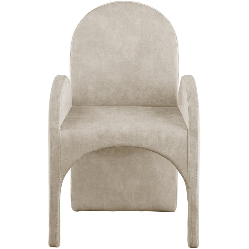Caserta 18.5'' H Velvet Upholstered Armchair, Stone Velvet