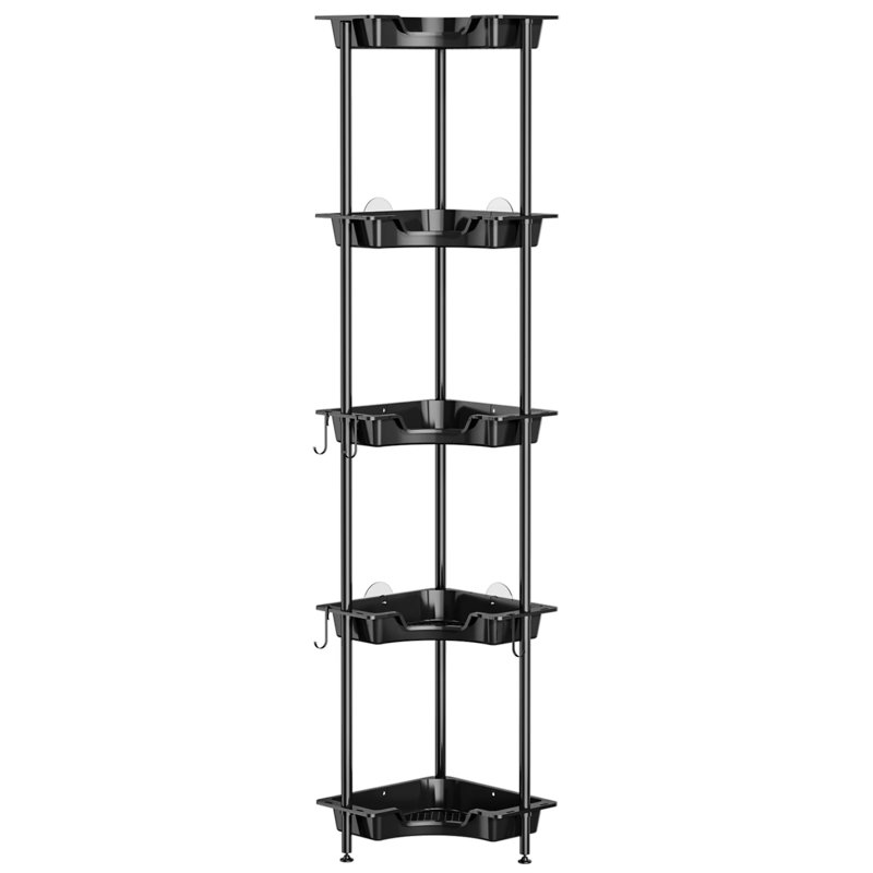 Rithvika Plastic / Acrylic Bathroom Shelves,  Matte Black