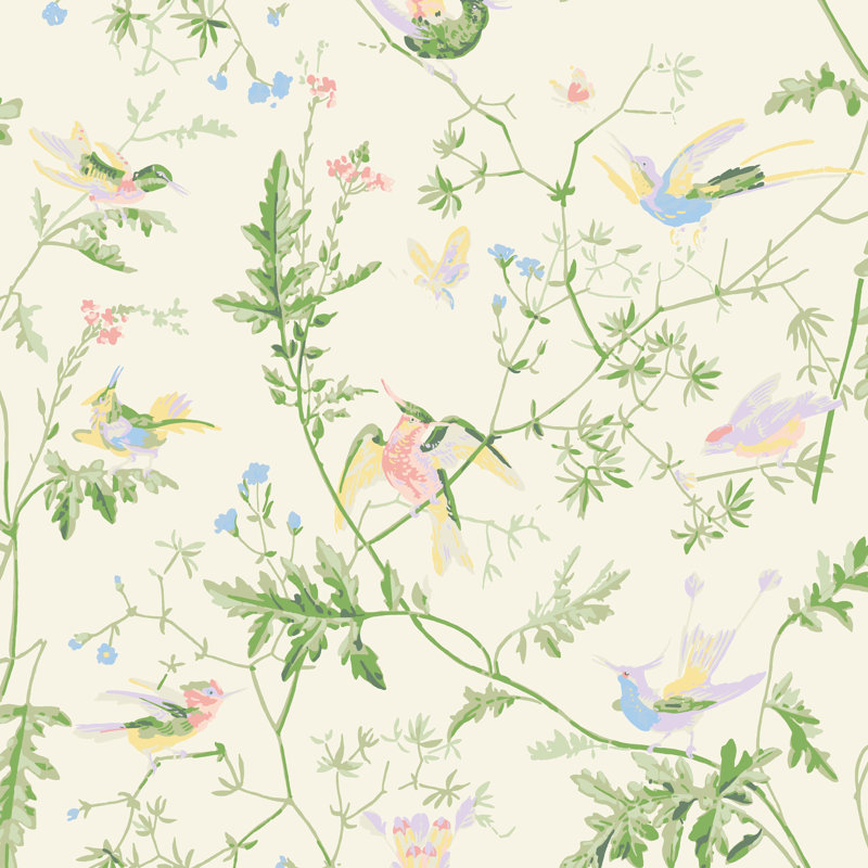 Hummingbirds Silk, Bright