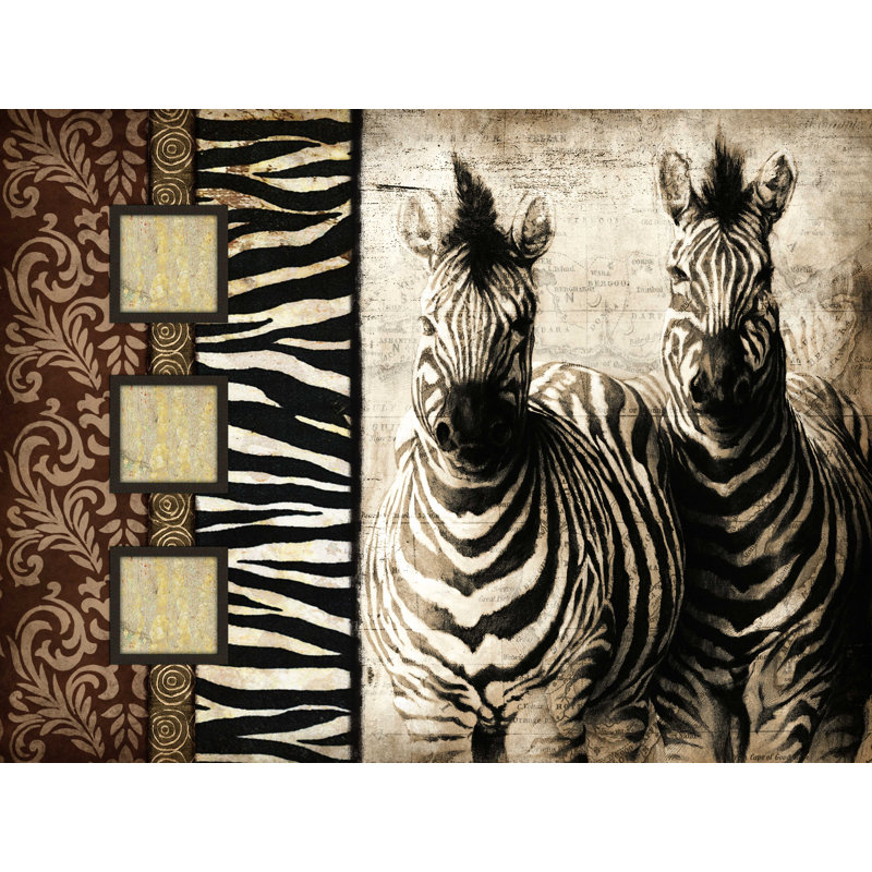 Zèbre chic - impression sur toile tendue, H 12 po x l 16 po