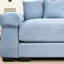 Velours côtelé bleu 28 avec structure rembourrée de haute qualité et assise personnalisable Tissu très épais, configuration flexible