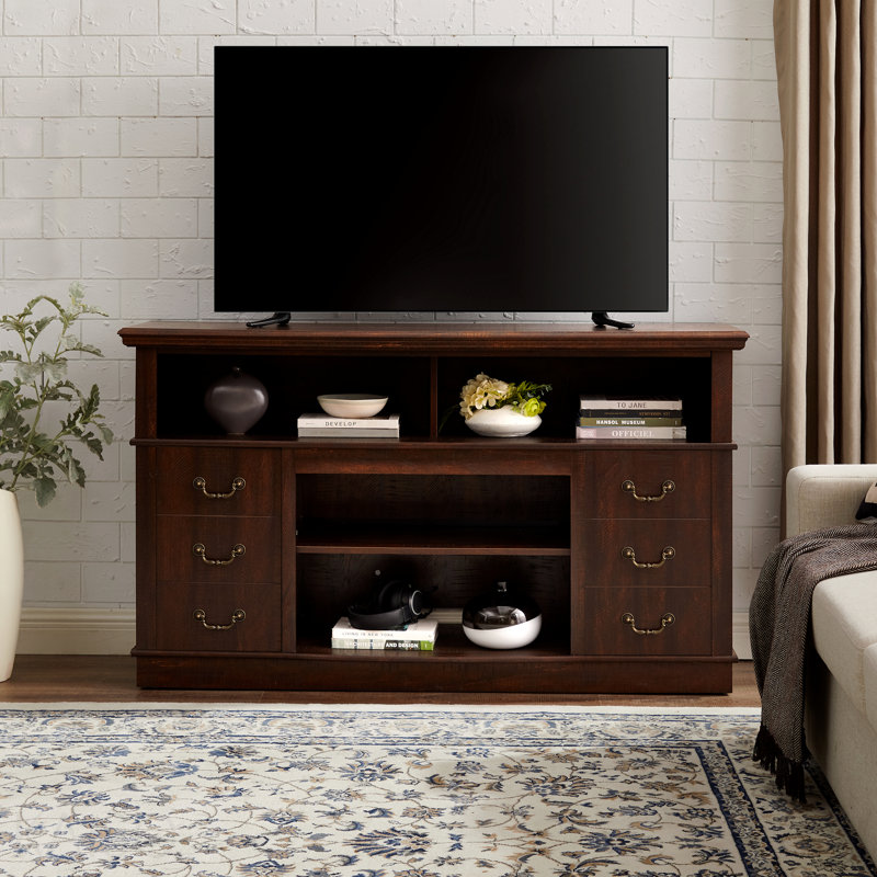 Console télé 60 ", tablette de rangement pour le salon - Espresso