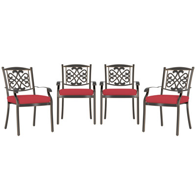 Chaise de patio empilable avec coussin