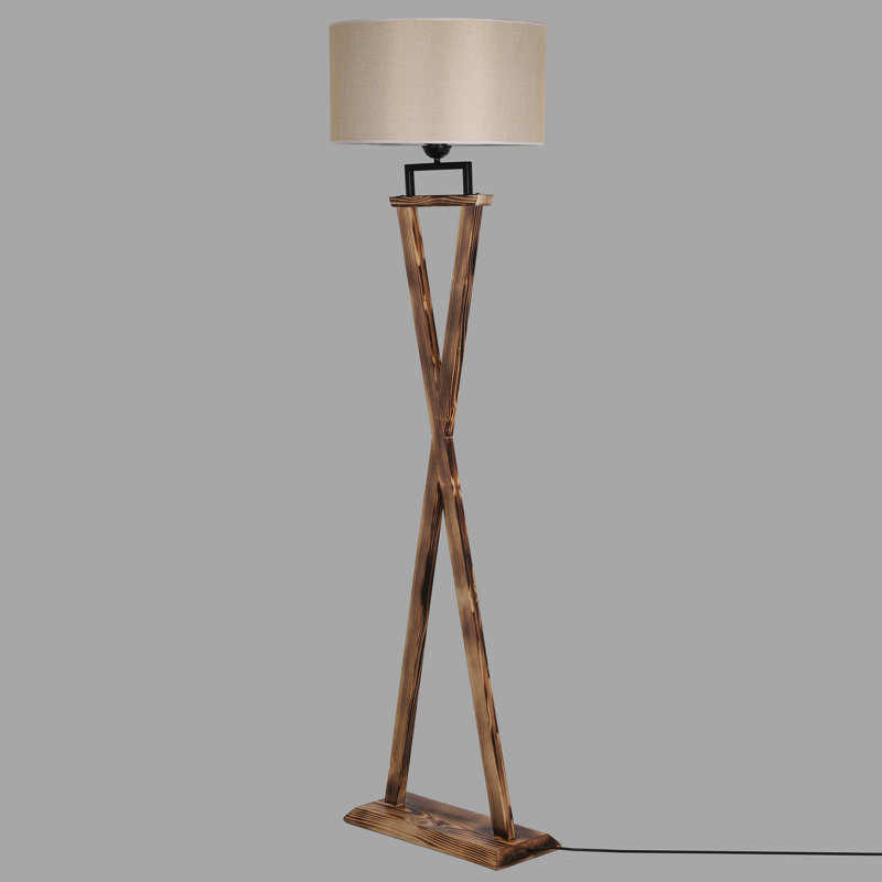 Lampe sur pied 66 po Cecilia, Beige clair
