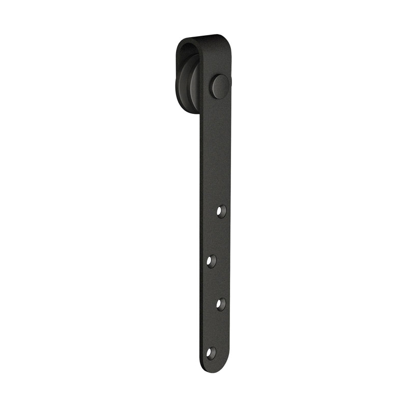 Mini trousse de quincaillerie de porte de grange simple standard, Noir mat