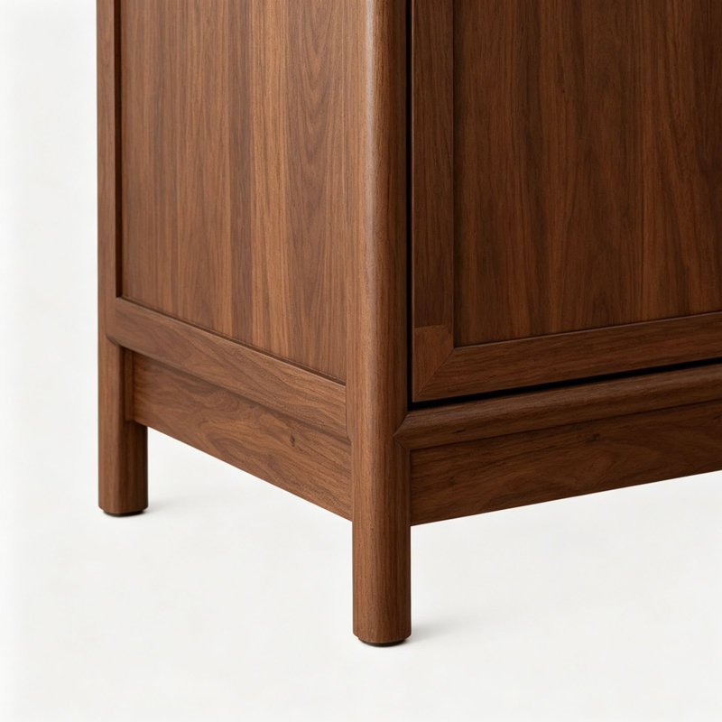 Buffet de rangement rétro en bois massif, H 35,43 po x l 62,99 po x P 15,74 po