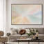 Abstrait doux lever de soleil pastel paysage rêveur très grand encadré impression d'art mural (assemblage de cadre requis)-105076244