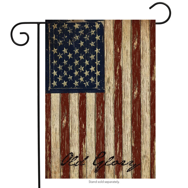 Drapeau de jardin patriotique Old Glory, Noir / gris / rouge / bleu