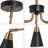 Dalisia 3-light Rustic/Farmhouse Black Semi Flush Mount