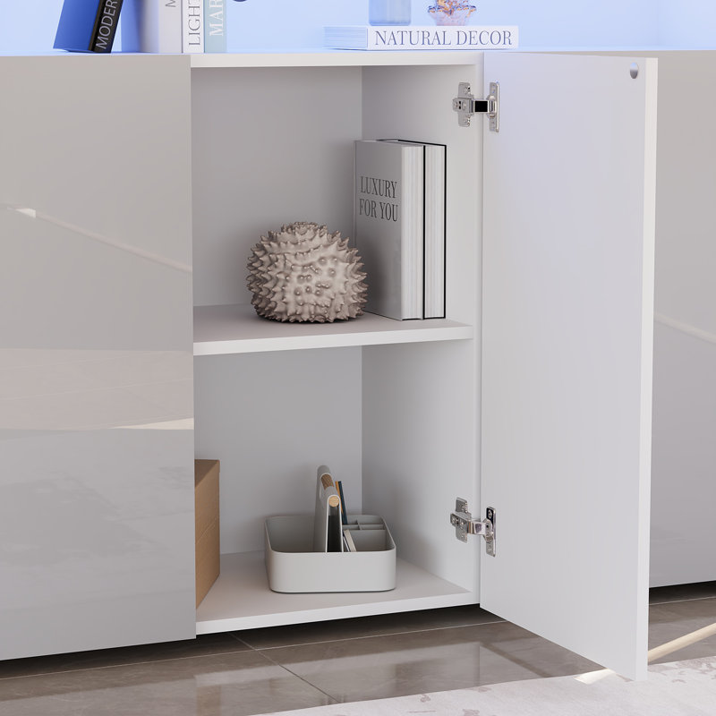 Muskoka 130cm Sideboard, White/Grey
