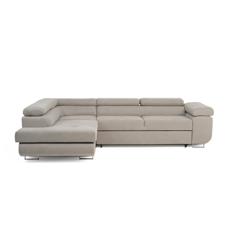Flavius Corner Sofa Bed, Left Hand Facing, Cream