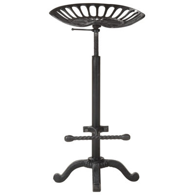 Quam Swivel Adjustable Height Counter Stool with Metal Frame