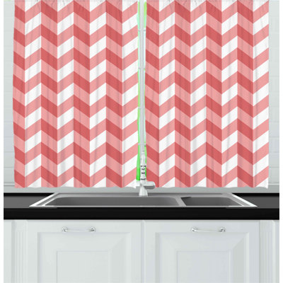 Chevron Pointed Kitchen Curtain