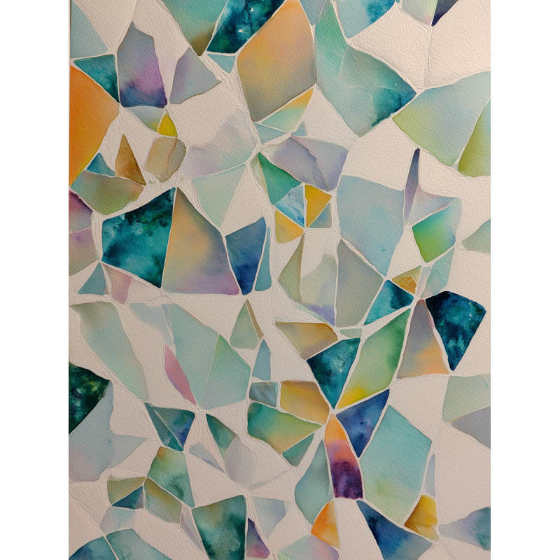 Vibrant Mosaic Fragments, 30" H x 40" W