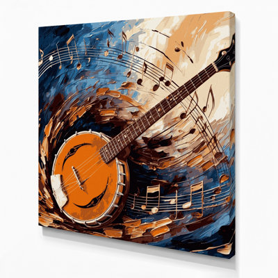 «Music Banjo», toile mauve