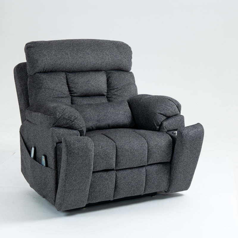 Electric Lift Recliner Chair With High Density Foam, Heating, Massage, 180-Degree Tilt, Cup Holders, And Dual OKIN Motors For Ultimate Comfort