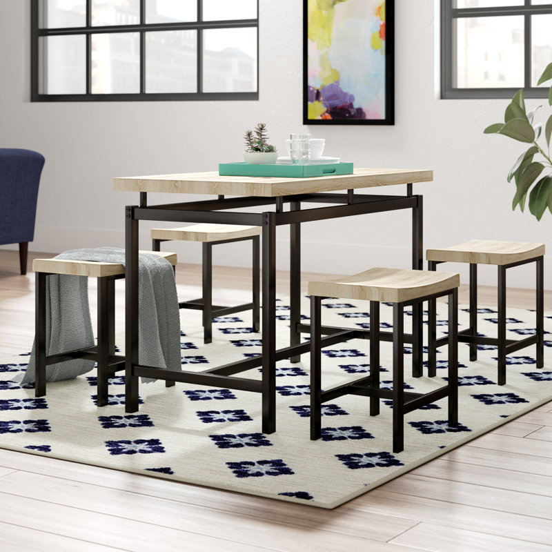 Bryson 4 - Person Four Leg Dining Set, 29.5" H x 43.3" L x 23.6" W