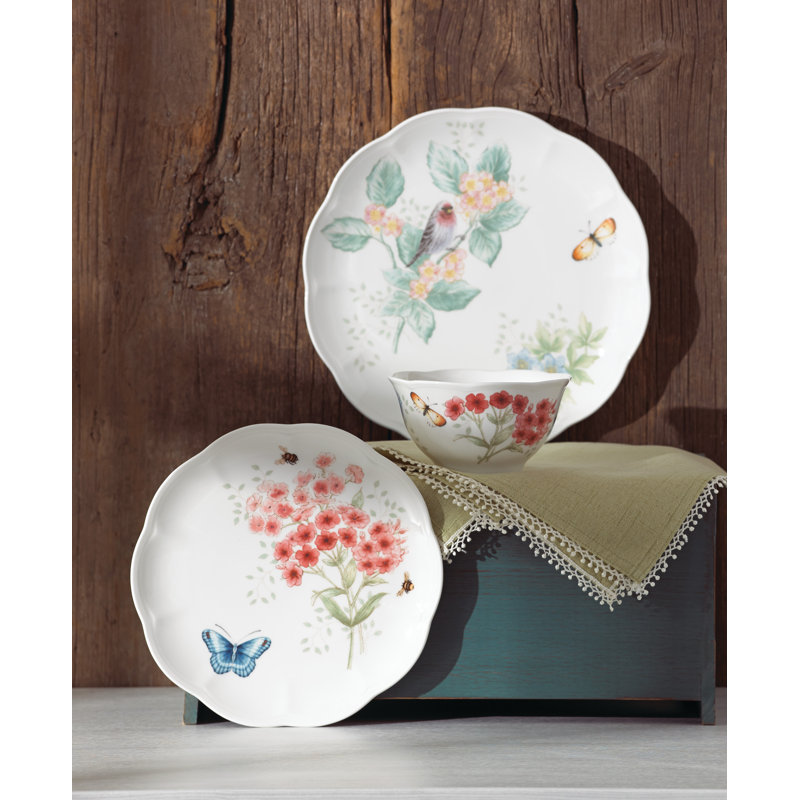 Lenox Butterfly Meadow Flutter 12 Piece Dinnerware Set, Service for 4
