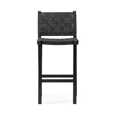 Maven Lane Noah Stool with Vegan Leather Upholstery by Maven Lane