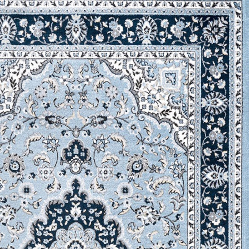 Arignote Modern Persian Floral Blue/Navy Rug, Runner 2' x 10'