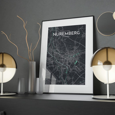 Nuremberg City Map In Dream - No Frame Print