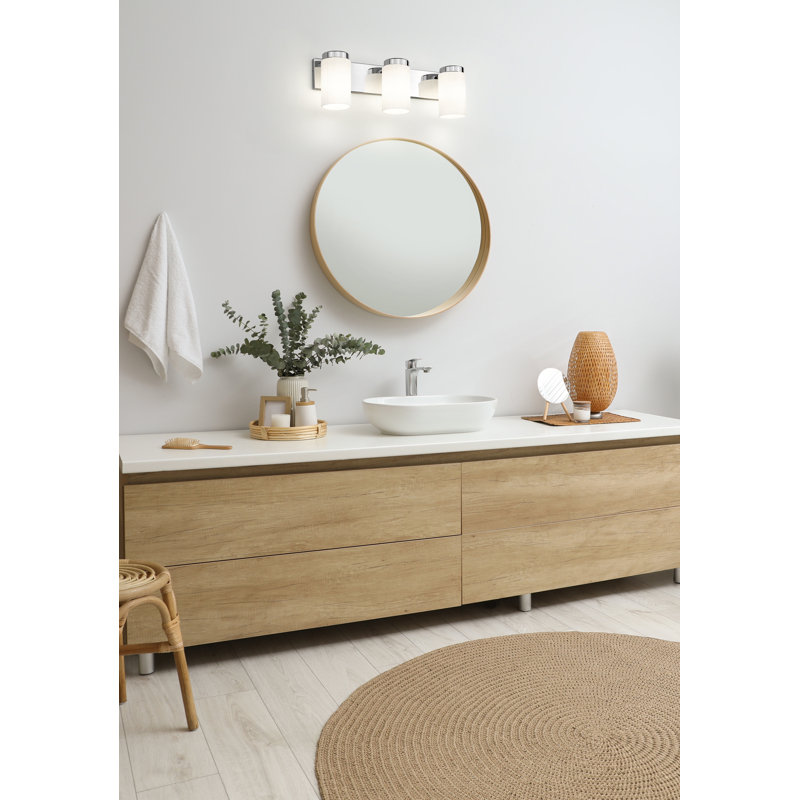 Meuble-lavabo 3 lumières Rosevale, Chrome