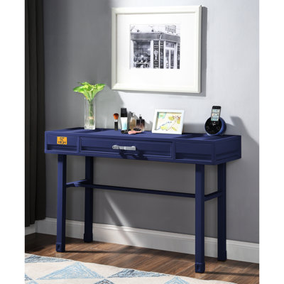 Meuble-lavabo à finition bleue