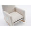 Chaise berçante en coton et lin avec repose-pieds réglable-315701417