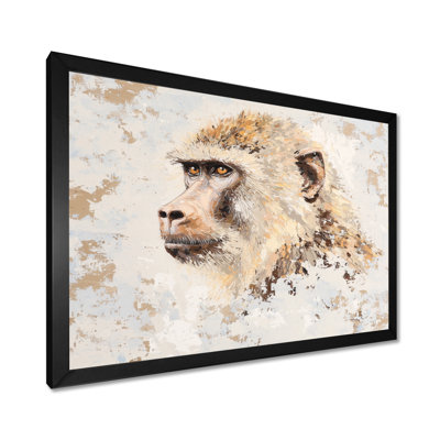 «Intelligent Gaze Of Baboon I», art mural impression de singe