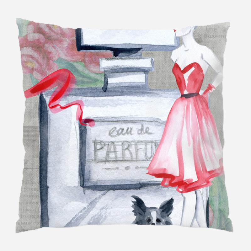Dewayne Outdoor Reversible Throw Pillow, Microsuede, Indoor
