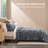 EVERGRACE Wave Crushed Velvet Duvet Cover & Comforter Set - Queen/King Size Oversized Bedding Set with 2 Shams-105886619-105886620
