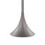 Lampe sur pied en métal en fonte et cristal K9 transparent avec abat-jour en lin blanc - ensemble de 2