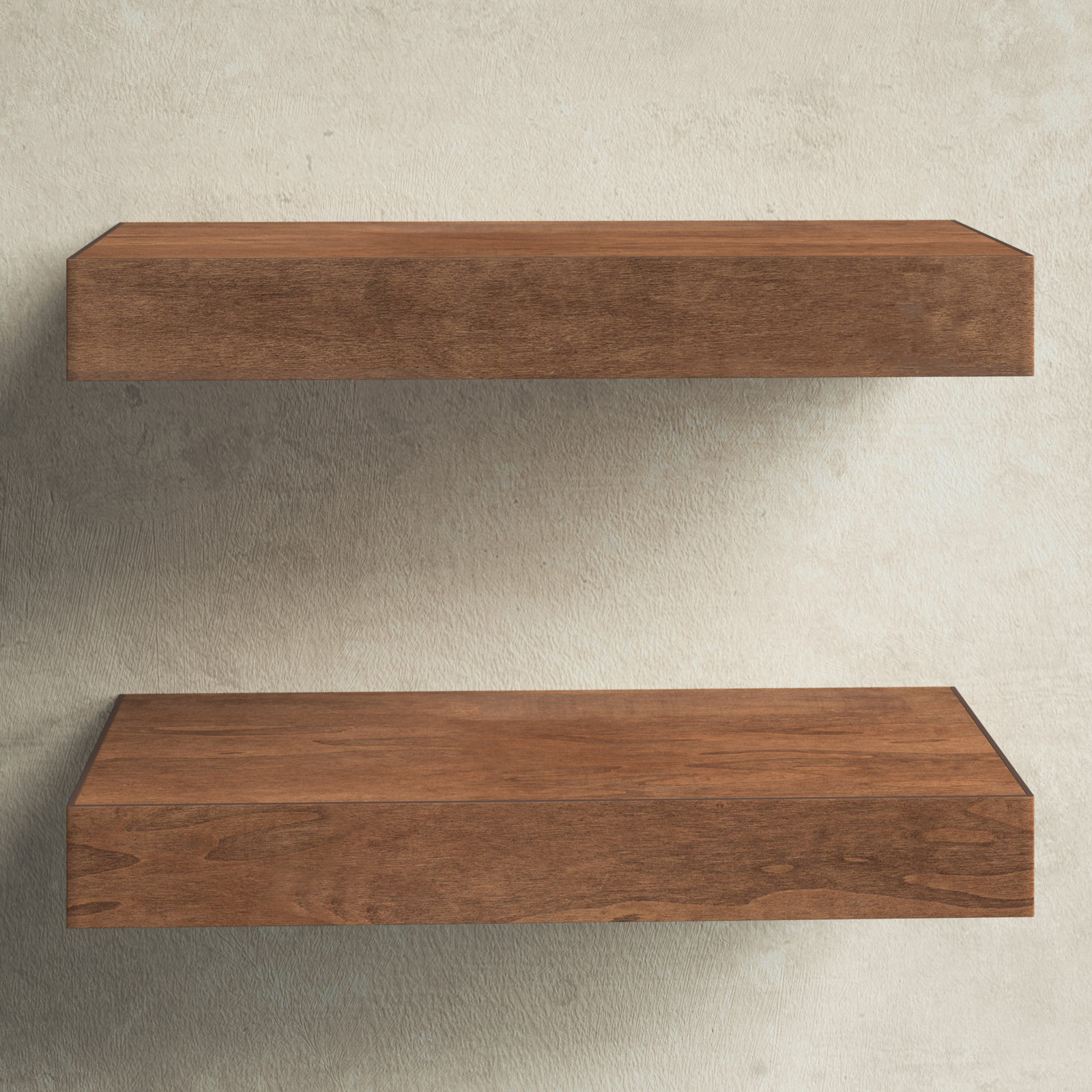 Jeremiah 2 Piece Picture Ledge Wall Shelf, Rustic Brown, 2.3" H x 18" W x 8" D