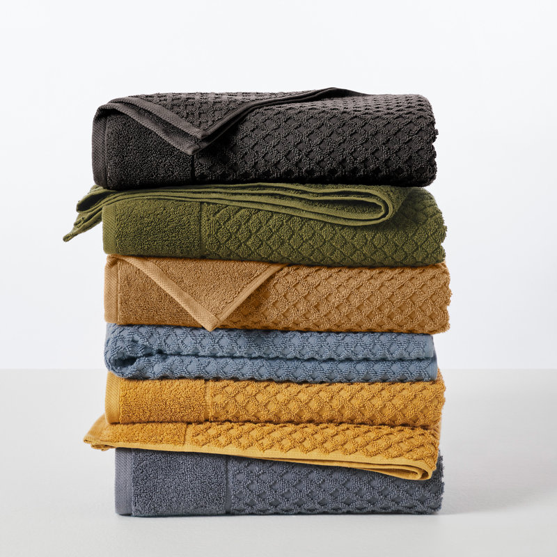 Ensemble de serviettes 100% coton ultra doux et absorbant, Souci, Serviettes de bain - paquet de 4