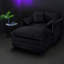 Fauteuil inclinable Ultimate Comfort, revêtement en chenille douce noire, salon moderne pour la maison