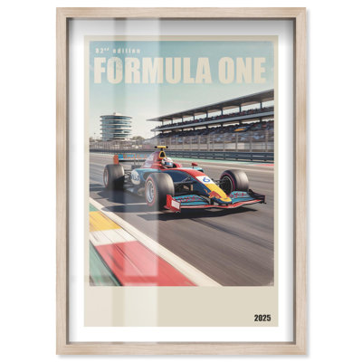 Affiche de course «Shadowbox» par Notoriart, cadre blond, 25 x 37