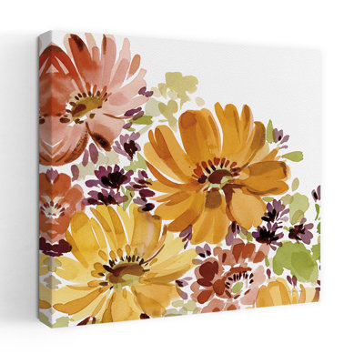Autumn Joy IV Abstract Contemporary Chrysanthemum Daisy Sunflower Autumn Flower Art