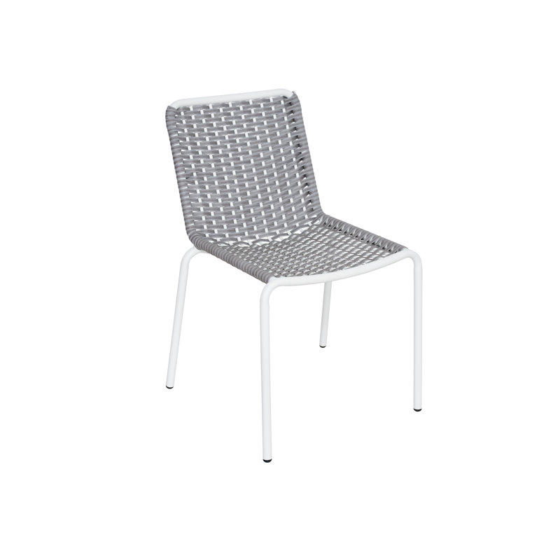 Chaise d'appoint empilable Captiva, Blanc, Gris