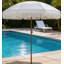 Parasol de patio à franges de 7 pi, UPF50 +, mât et nervures en acier de qualité supérieure, inclinaison à bouton-poussoir, blanc crème (base non incluse)-845241001