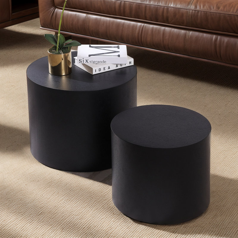 Leiding Pedestal nesting table, Black