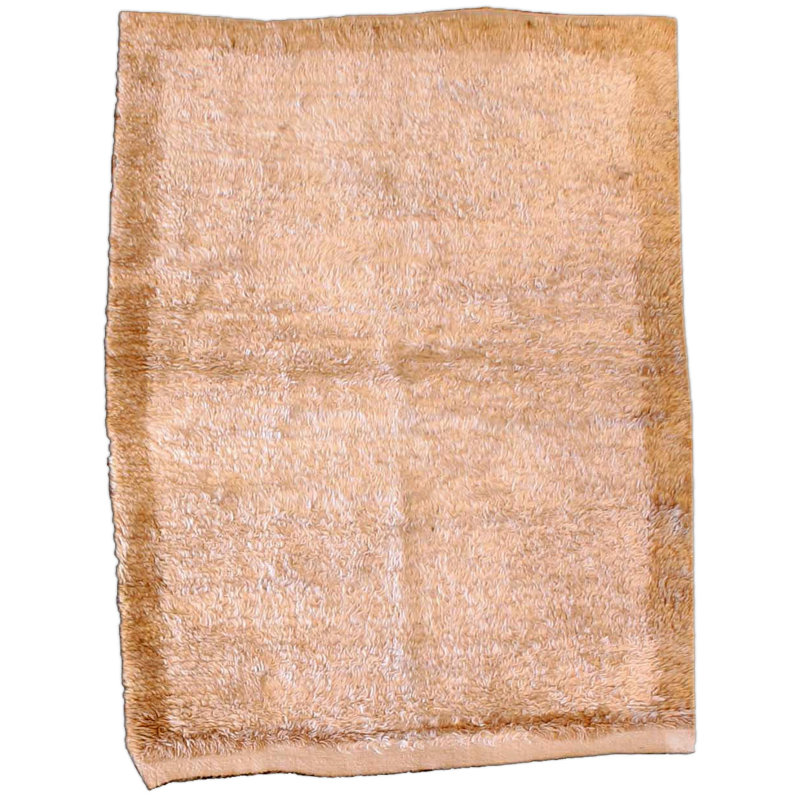 Tapis turc antique en laine fait à la main Mid-20Th Century 4 pi x 4 pi 10 po