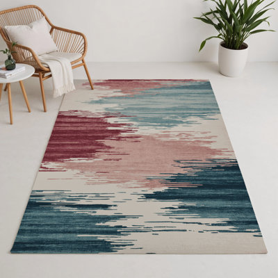 Watercolor Beige Indoor and Outdoor Area Rug