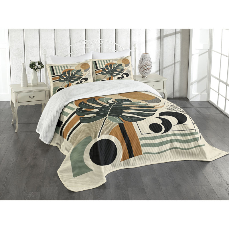 Not Solid Color Coverlet, Queen Coverlet / Bedspread + 2 Standard Shams