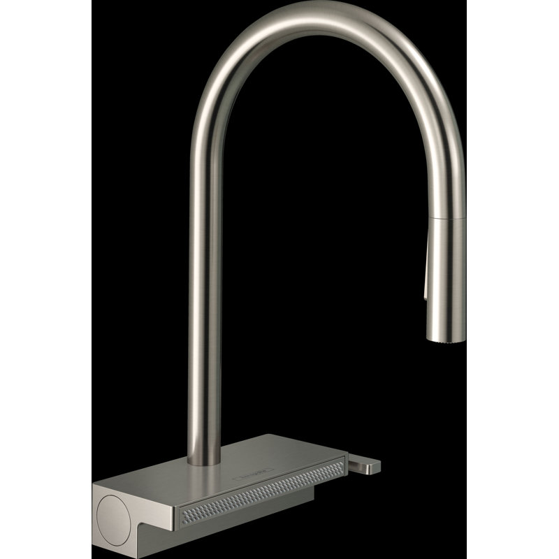 Aquno Select 3-Spray Kitchen Faucet with Pull-Down Spout, 1.75, Stainless Steel