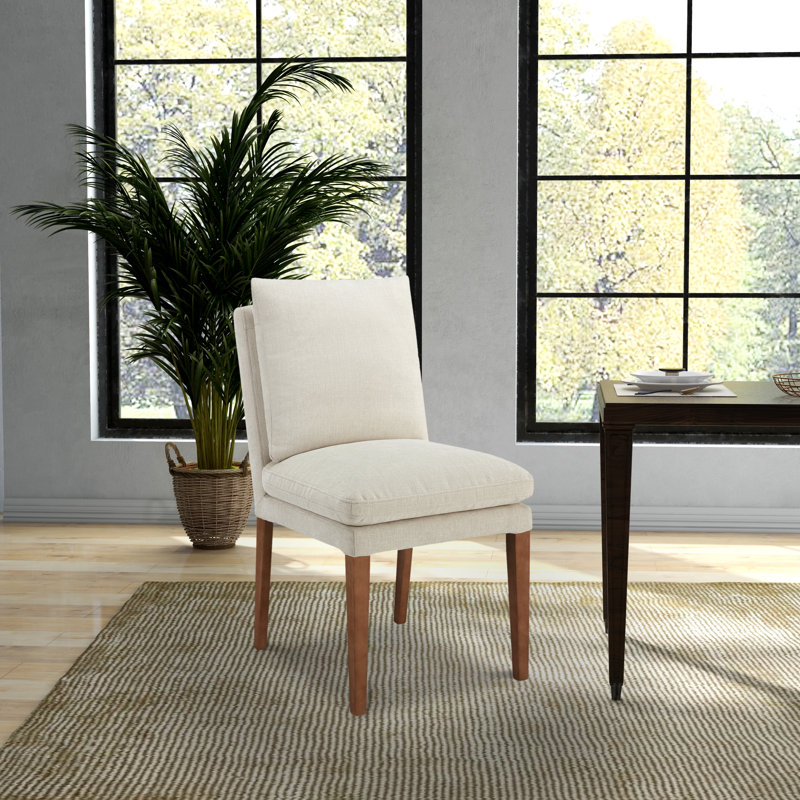 Brinley 21.25'' H Upholstered Side Chair, Milo Linen Chenille