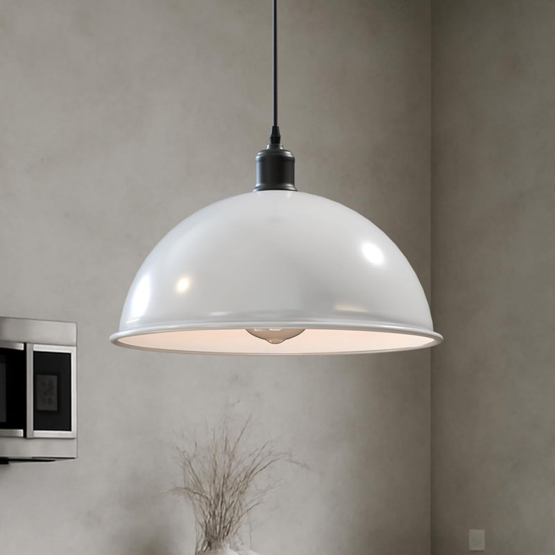 1 - Light Dome Pendant, White