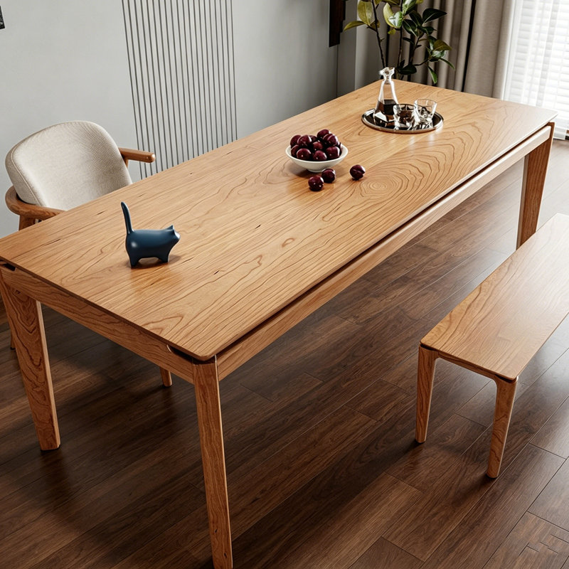 Modern minimalist rectangular desk, 29.53" H x 86.61" W x 31.5" D