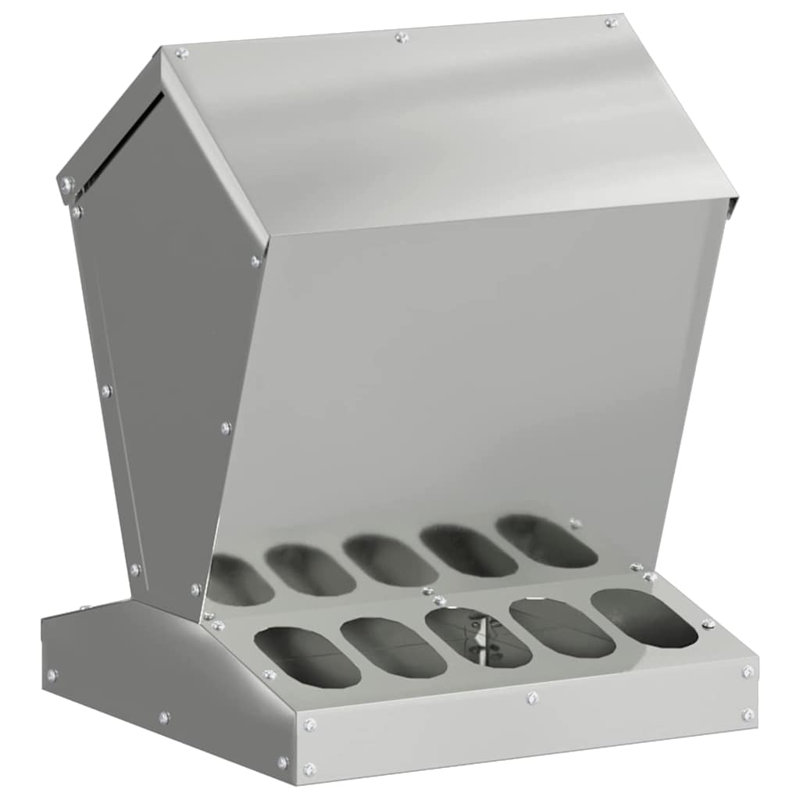 Galvanised Steel Feeder, 39cm H x 30cm W x 30cm D