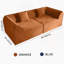 Canapé modulaire compressible de 98 po de largeur avec coussins rectangulaires et canapé-lit en mousse à mémoire de forme-2067053697