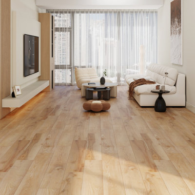 7.7 In. X 48 In. 12Mm Waterproof Hybrid Rigid Core Flooring With IXPE Pad AC4 Wear Layer